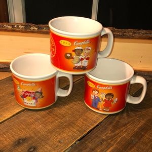 Set of 3 Campbell’s 100 year celebration soup mugs + FREE GIFT